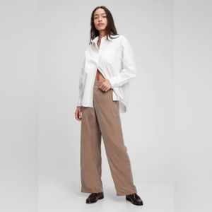 Gap Wide leg high rise velvet pants